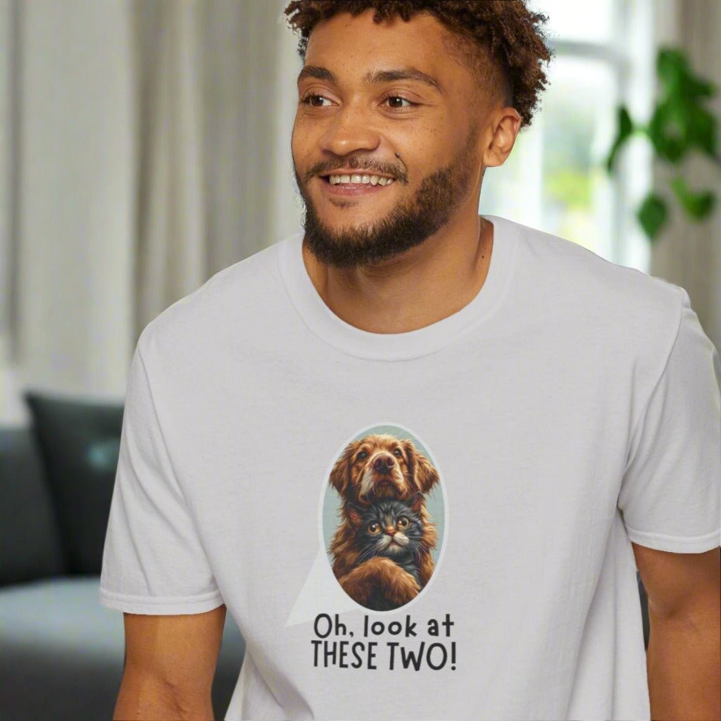 Oh Look at These Two T-Shirt - Unisex Softstyle Tee for Trendy Comfort
