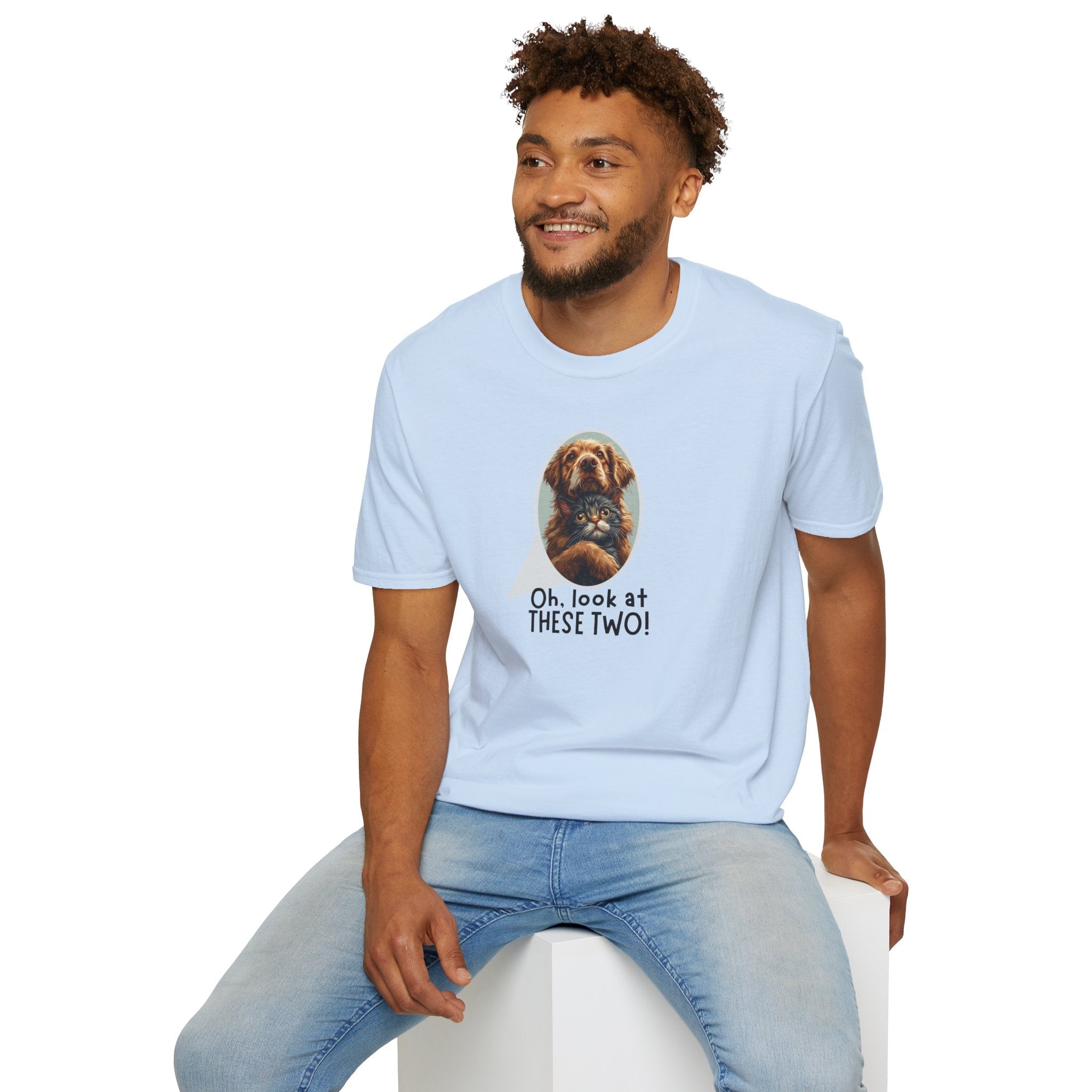Oh Look at These Two T-Shirt - Unisex Softstyle Tee for Trendy Comfort