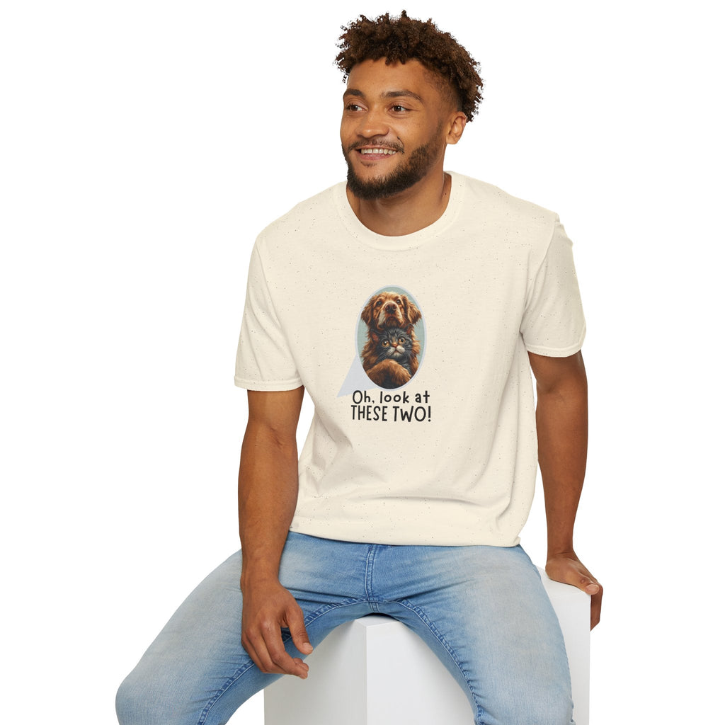 Oh Look at These Two T-Shirt - Unisex Softstyle Tee for Trendy Comfort