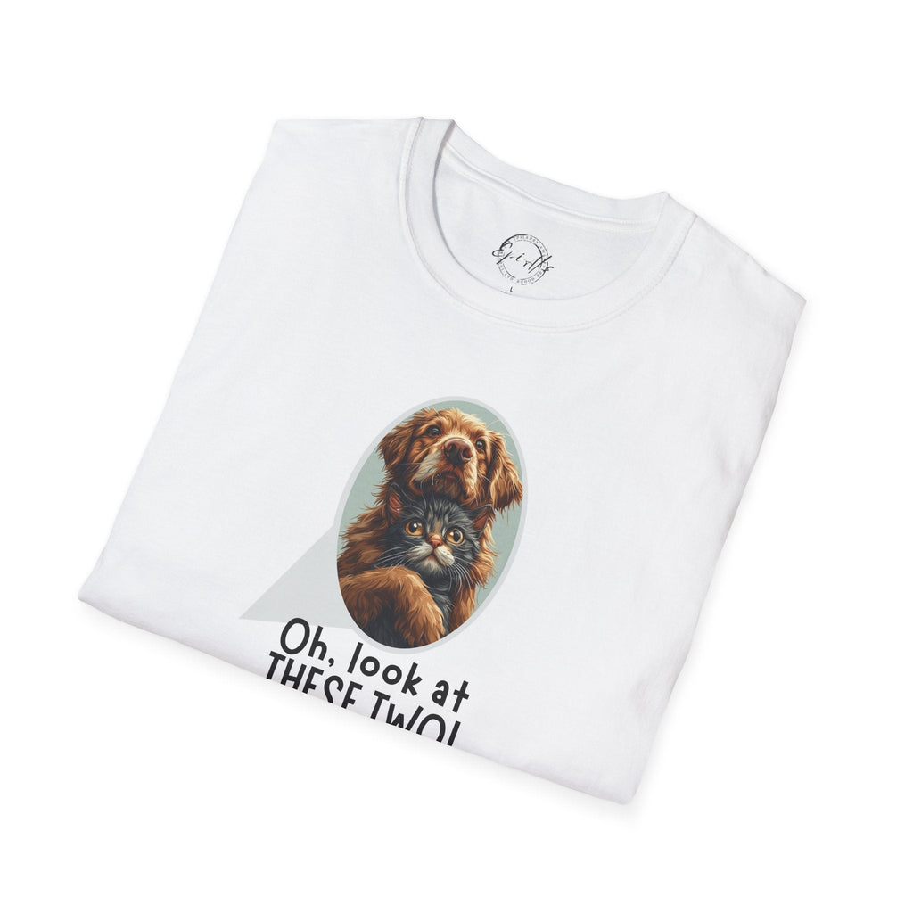 Oh Look at These Two T-Shirt - Unisex Softstyle Tee for Trendy Comfort