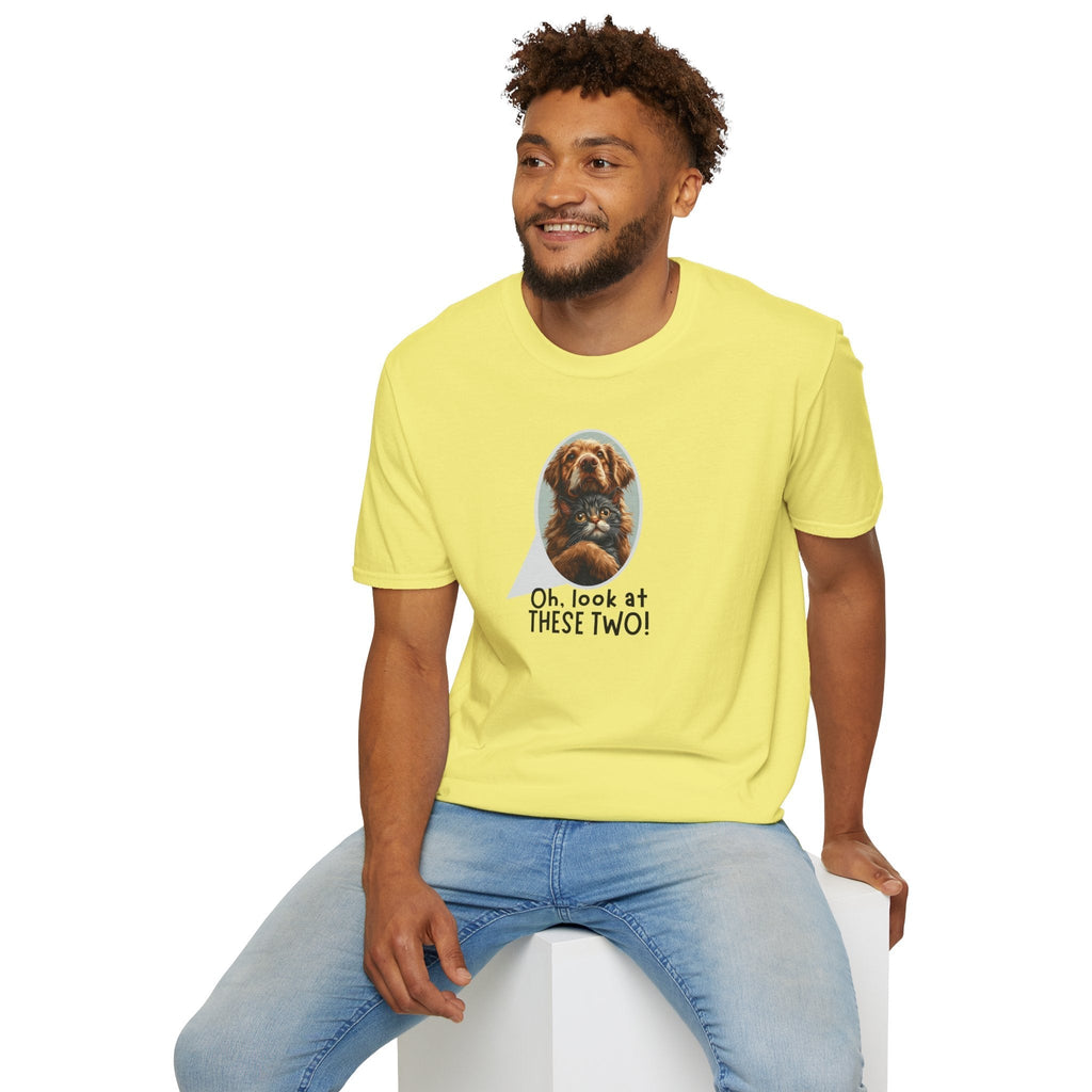 Oh Look at These Two T-Shirt - Unisex Softstyle Tee for Trendy Comfort