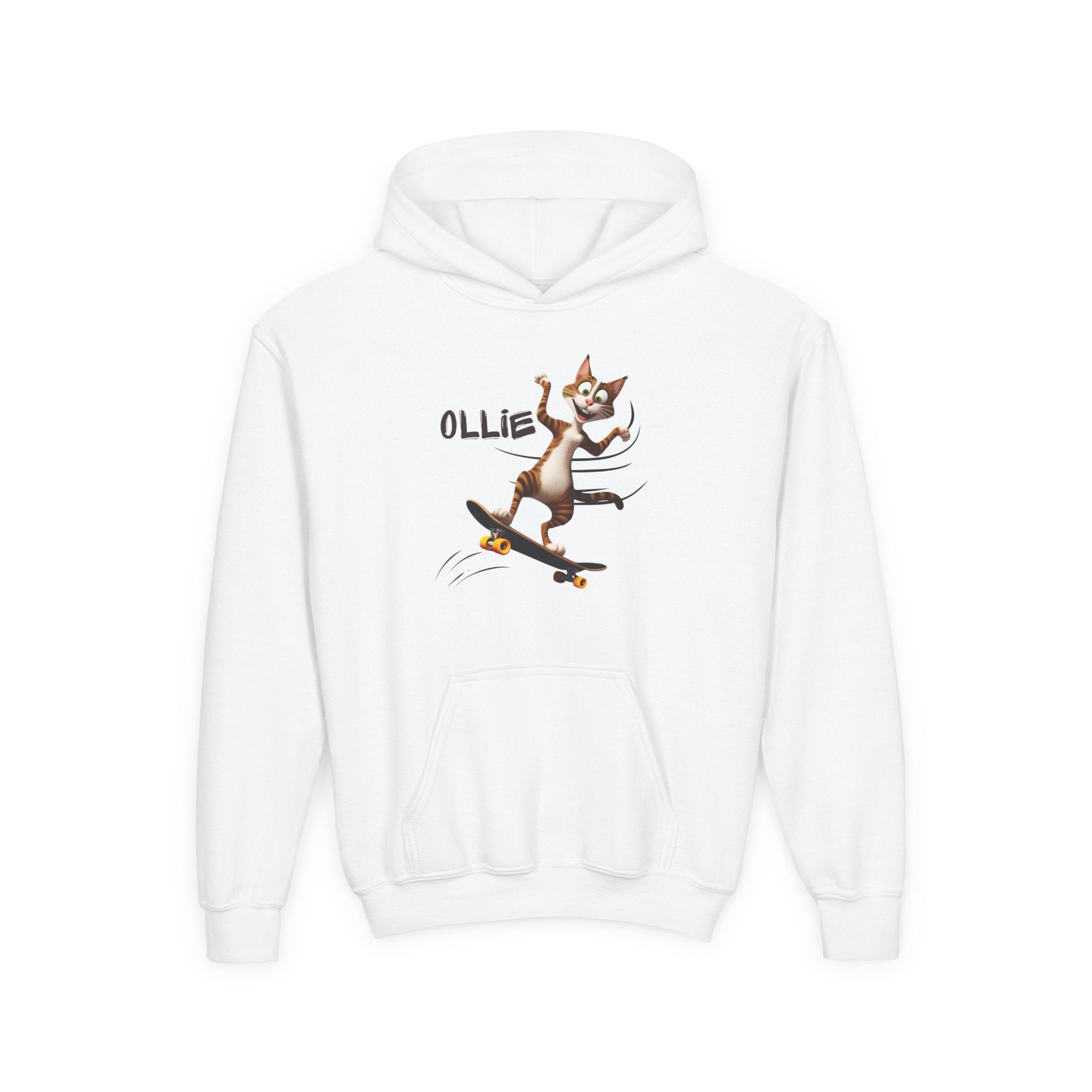 Ollie Cat Youth Hoodie - Cool & Fun Sweatshirt for Kids