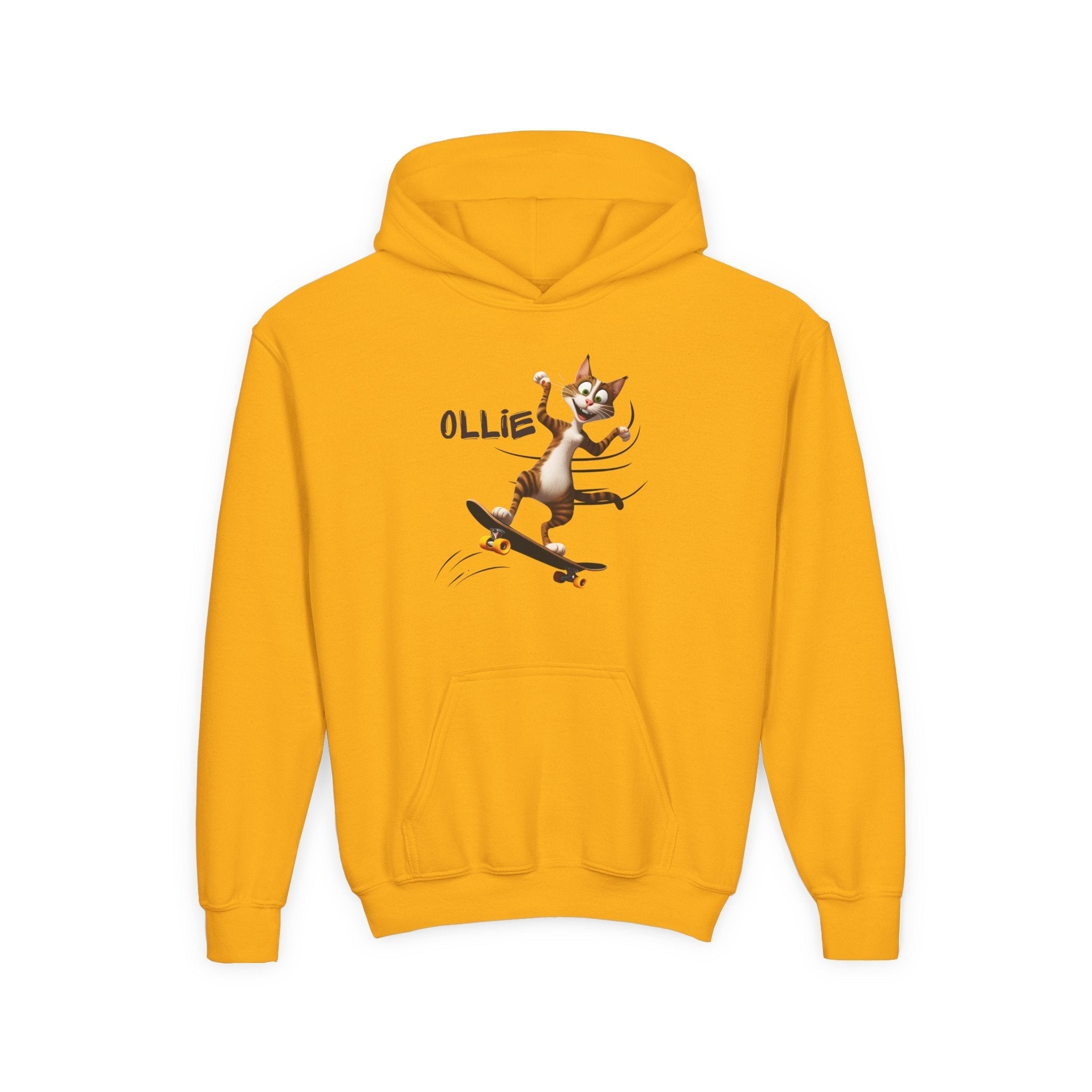 Ollie Cat Youth Hoodie - Cool & Fun Sweatshirt for Kids