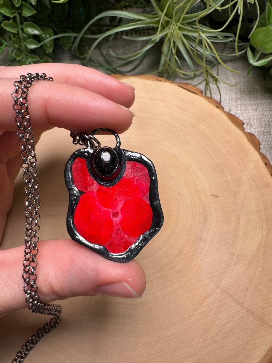 Ophelisse- Pietersite and Flower Necklace