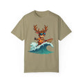 Ocean State Styles CozyWave T Shirt Surfing Reindeer Tee