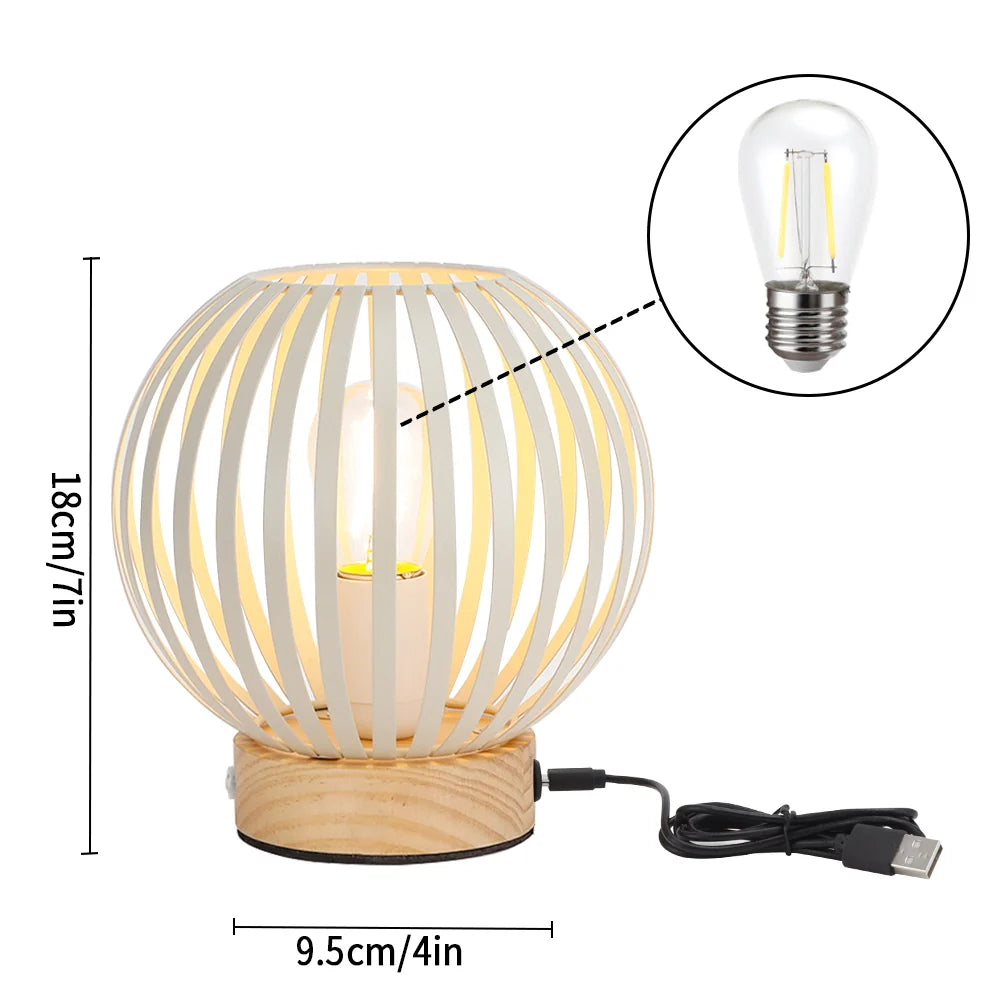  6'H Rechargeable Touch Bedside Table Lamp(Round)