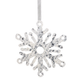 Flocked 7.5" Metal Snowflake -