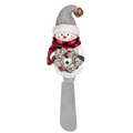 Snowman Spreader -  Wreath With Grey Hat
