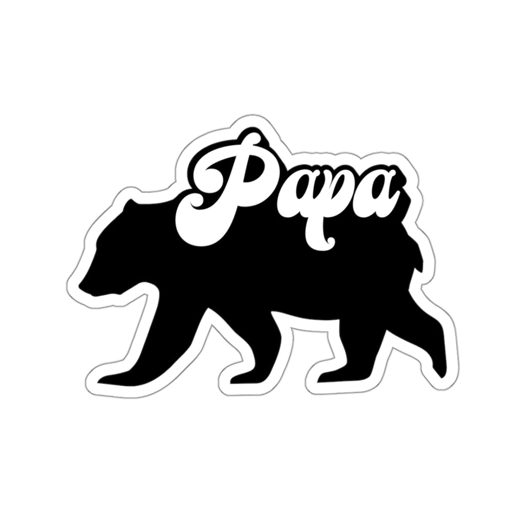 Papa Bear Vinyl Sticker, 3" x 2.2"