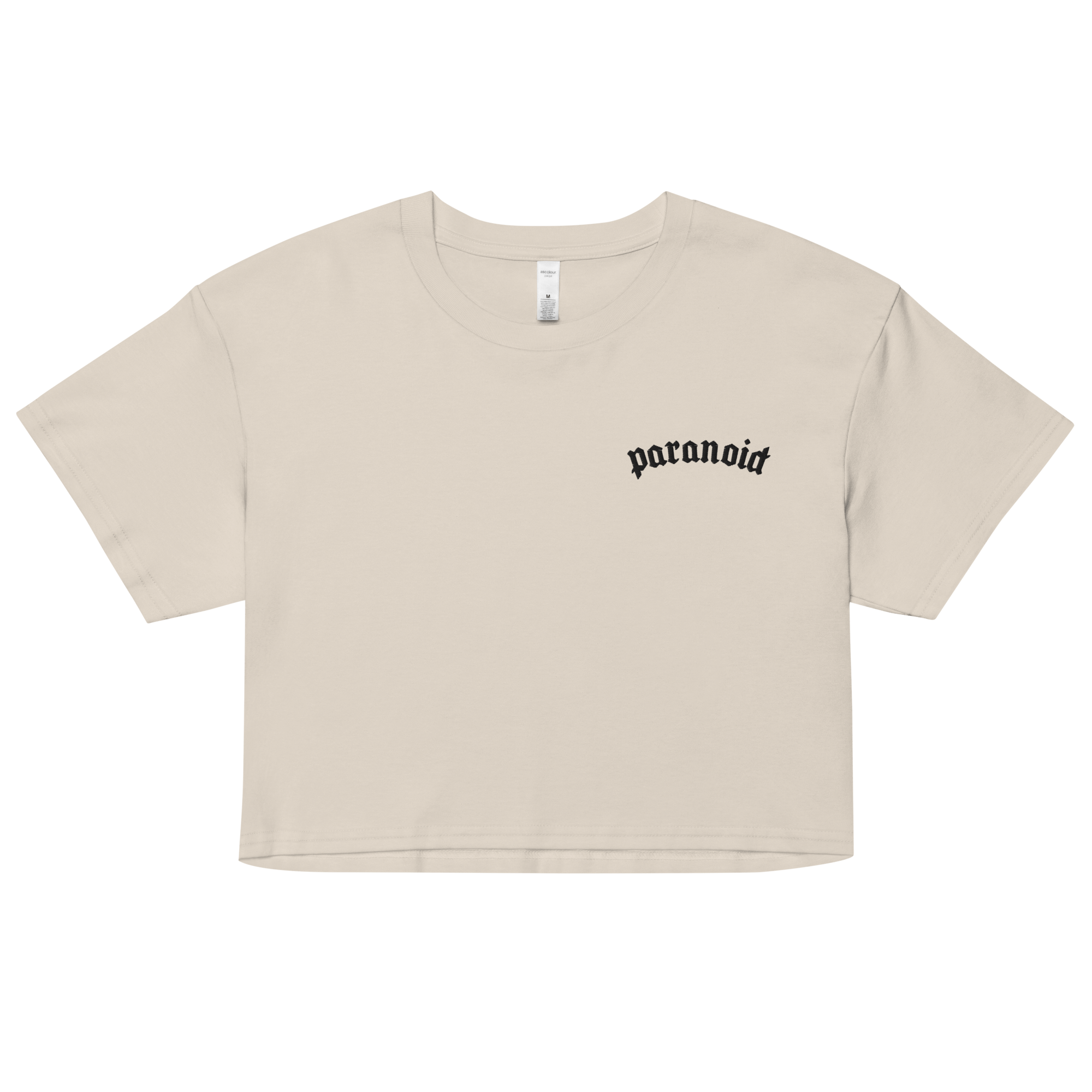 Paranoid Embroidered Crop Top