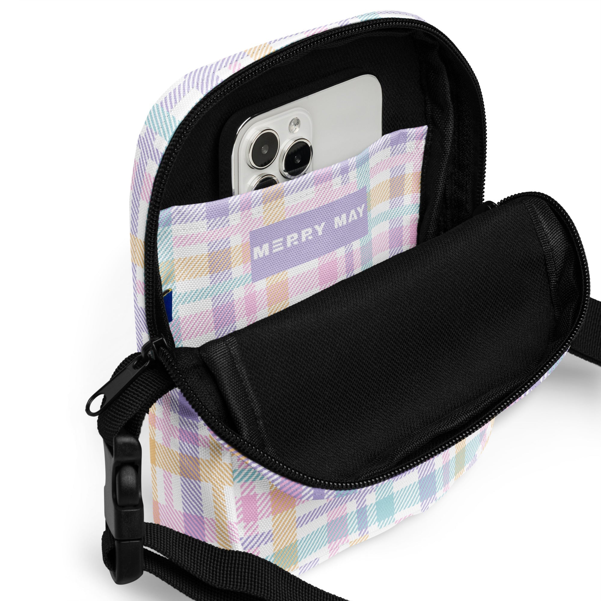 Pastel Plaid Crossbody Bag