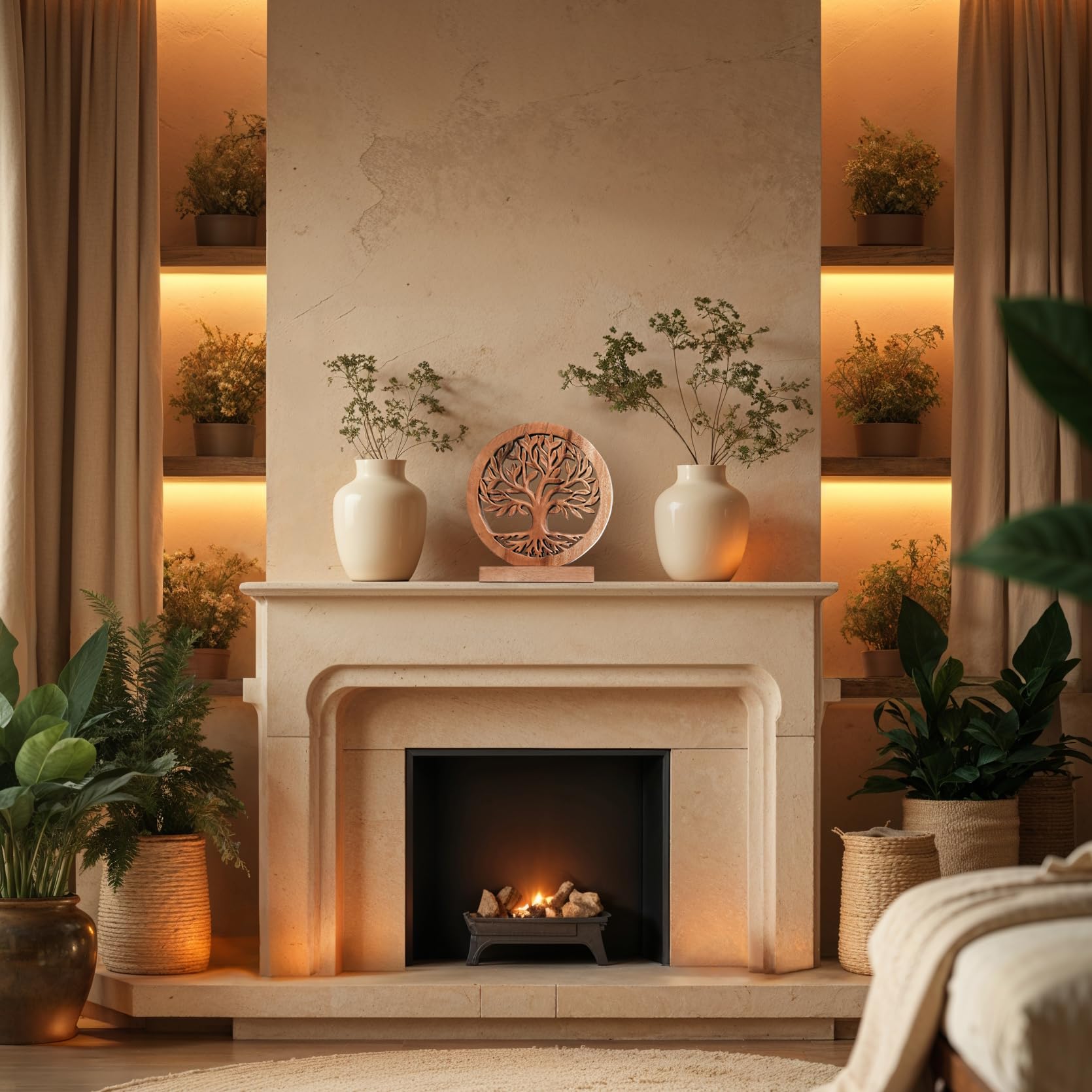 Cloverly Tree of Life Wooden Sculpture – Handmade Decorative Art | Decozen Luxe, Gift for Mom