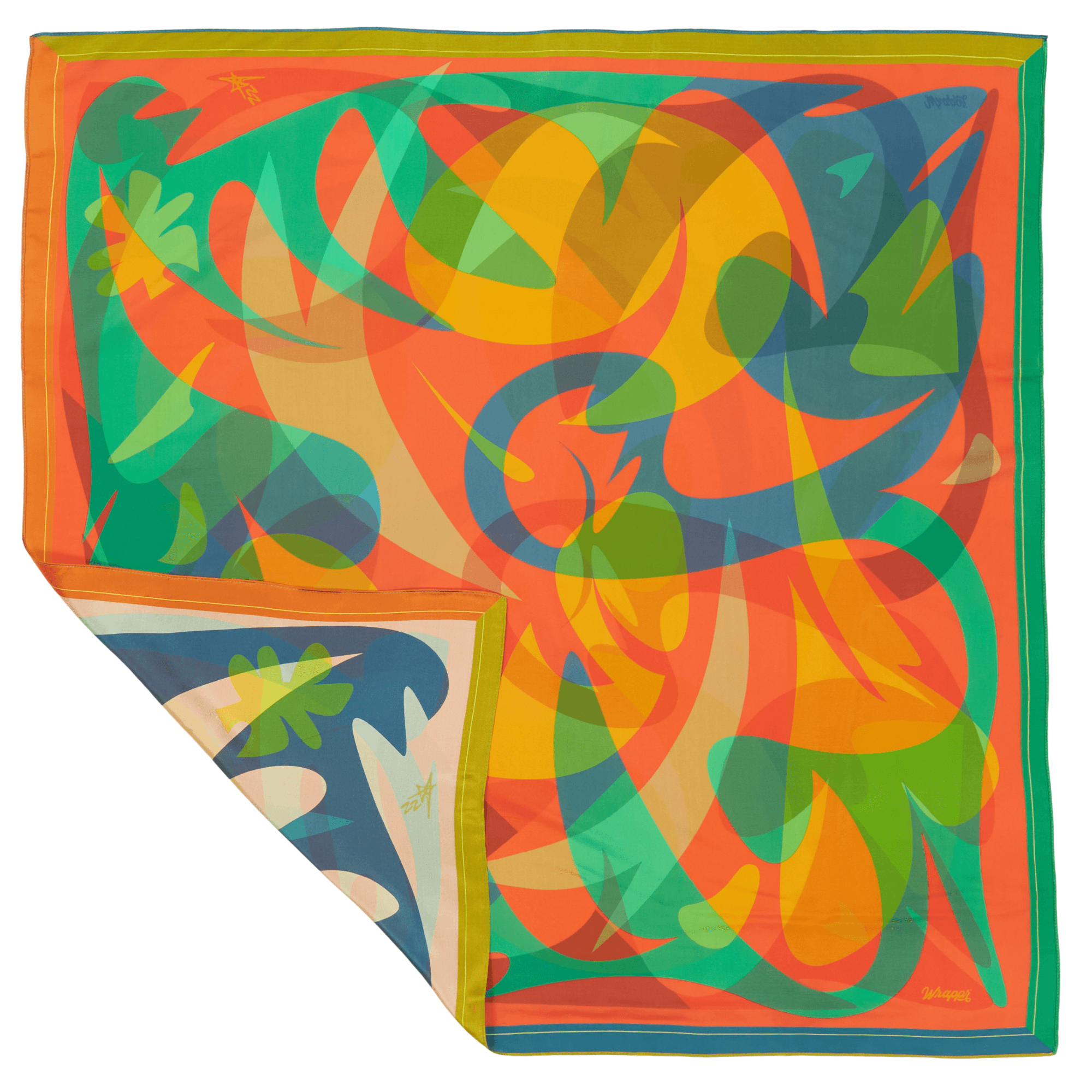 Patient Fire | 35" Mulberry SIlk Furoshiki Gift Wrap by Essery Waller