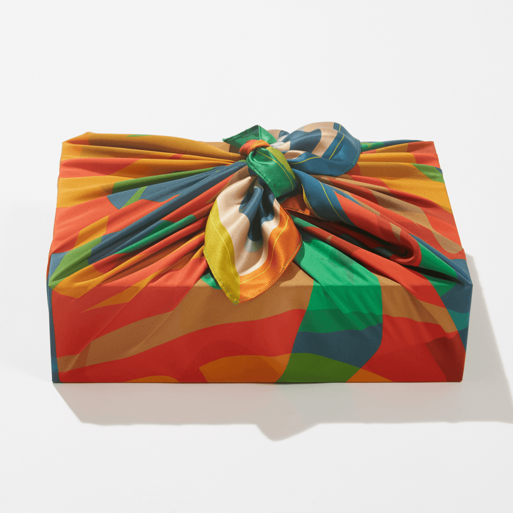 Patient Fire | 35" Mulberry SIlk Furoshiki Gift Wrap by Essery Waller
