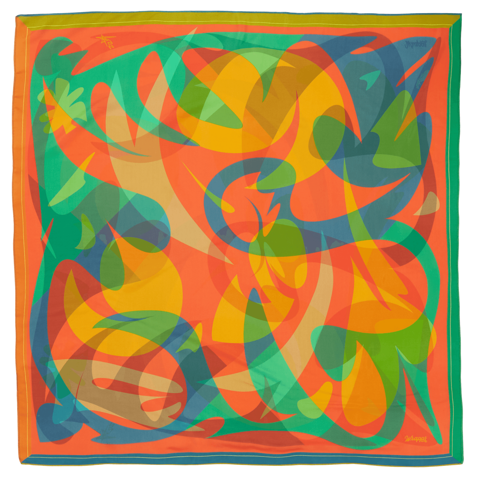 Patient Fire | 35" Mulberry SIlk Furoshiki Gift Wrap by Essery Waller