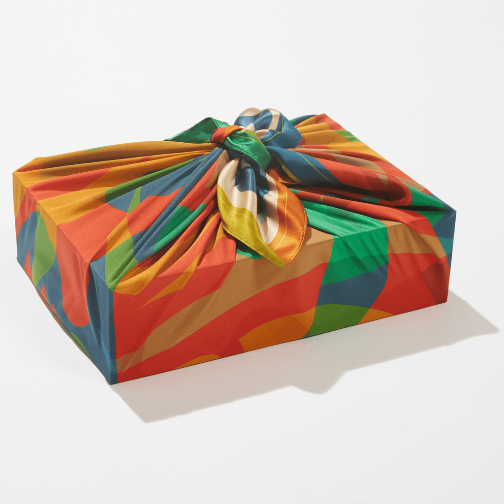 Patient Fire | 35" Mulberry SIlk Furoshiki Gift Wrap by Essery Waller