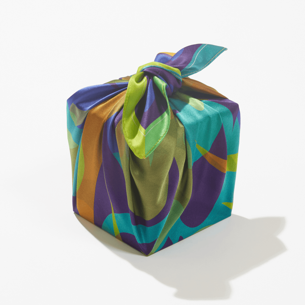 Patient Shadow | 18" Mulberry Silk Furoshiki Wrap by Essery Waller