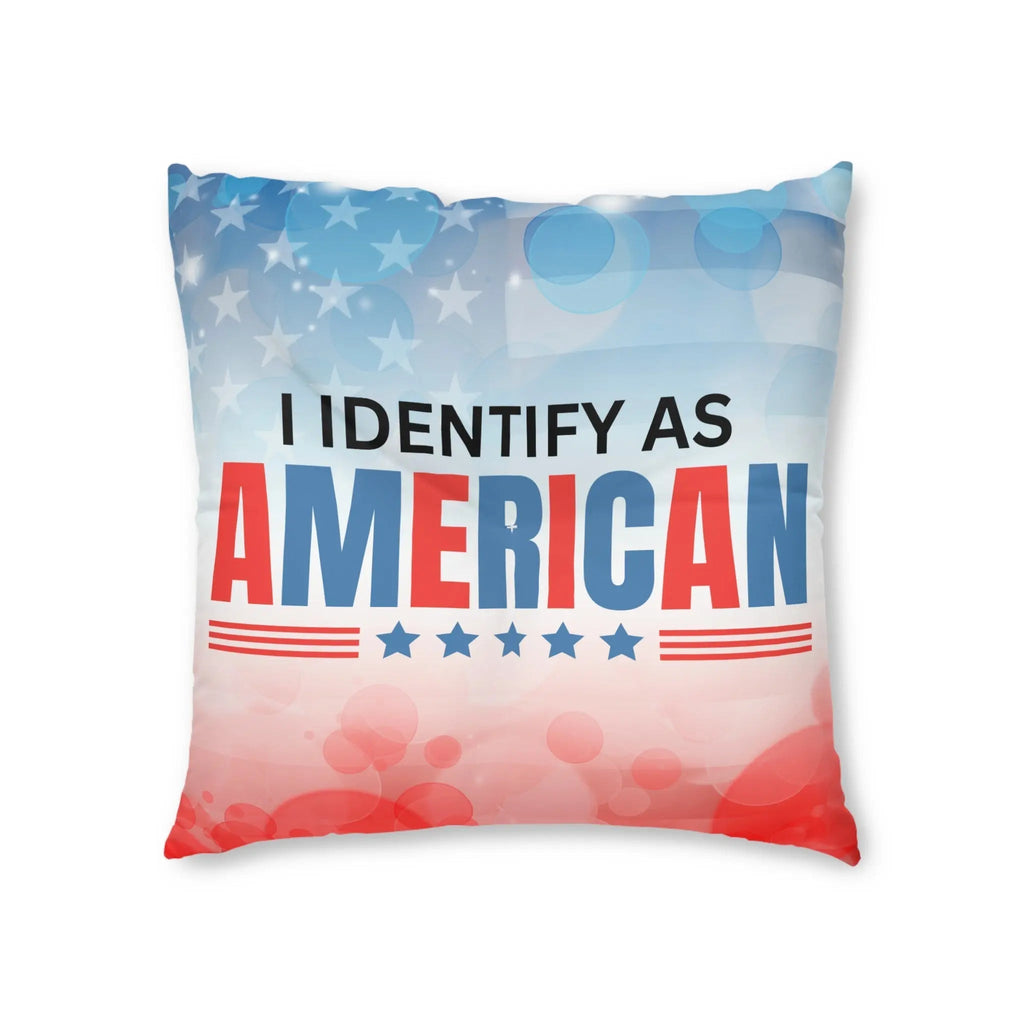 Patriotic Tufted Floor Pillow - I Identify as American