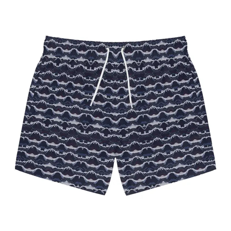 Ocean State Styles Swim Trunks Nautical Wave Patterned Mens