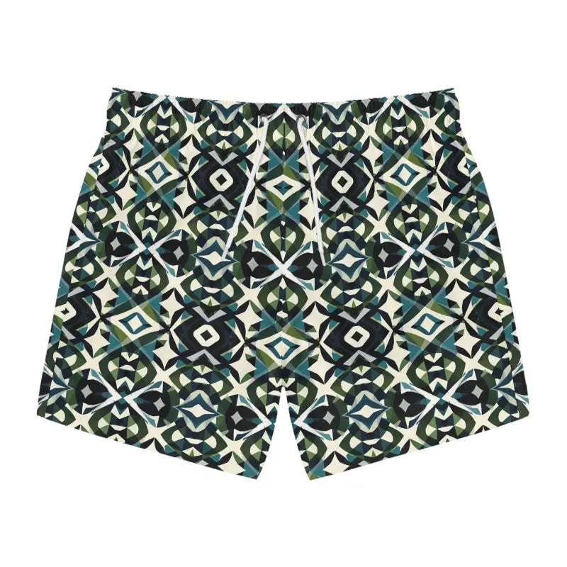 Ocean State Styles Swim Trunks Geometric Pattern Mens