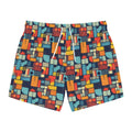Ocean State Styles Swim Trunks Geometric Design Polyester