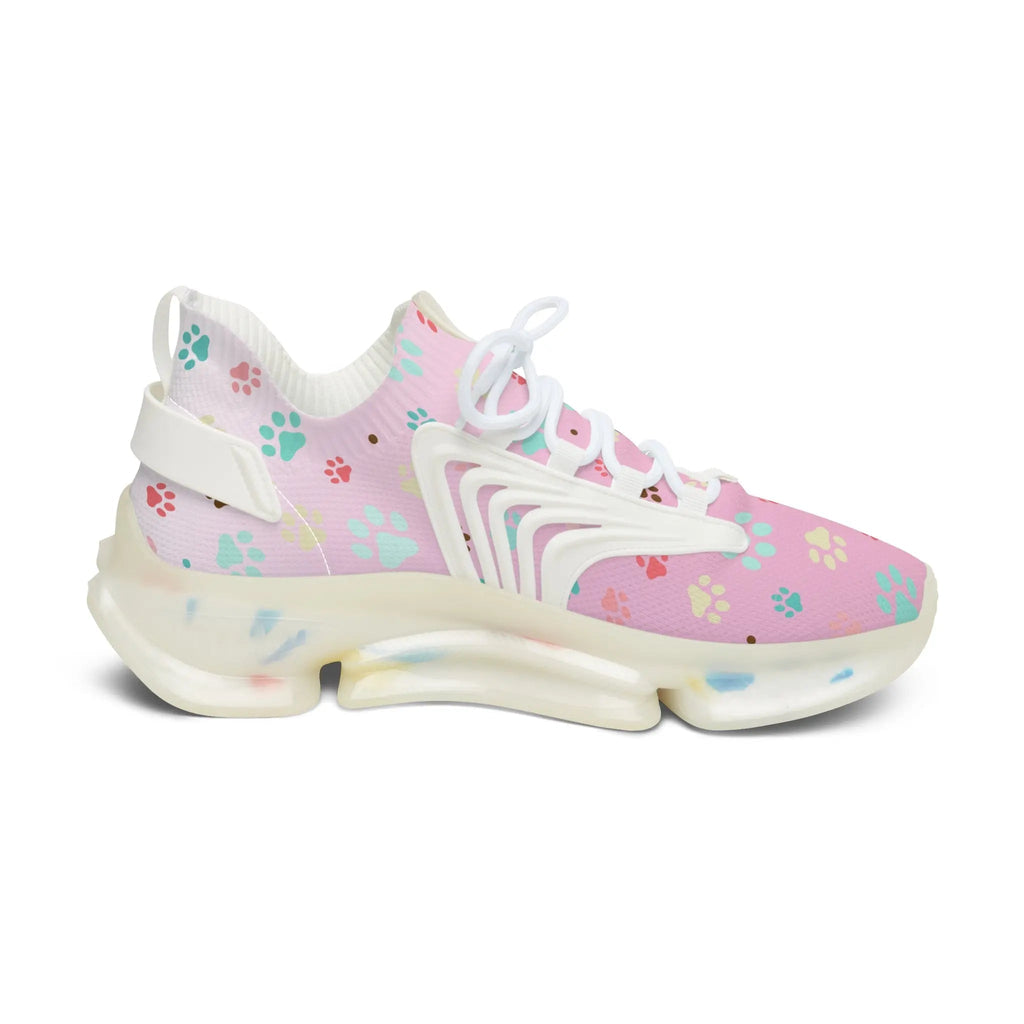 Paw Print Women's Mesh Sneakers - Stylish & Comfortable