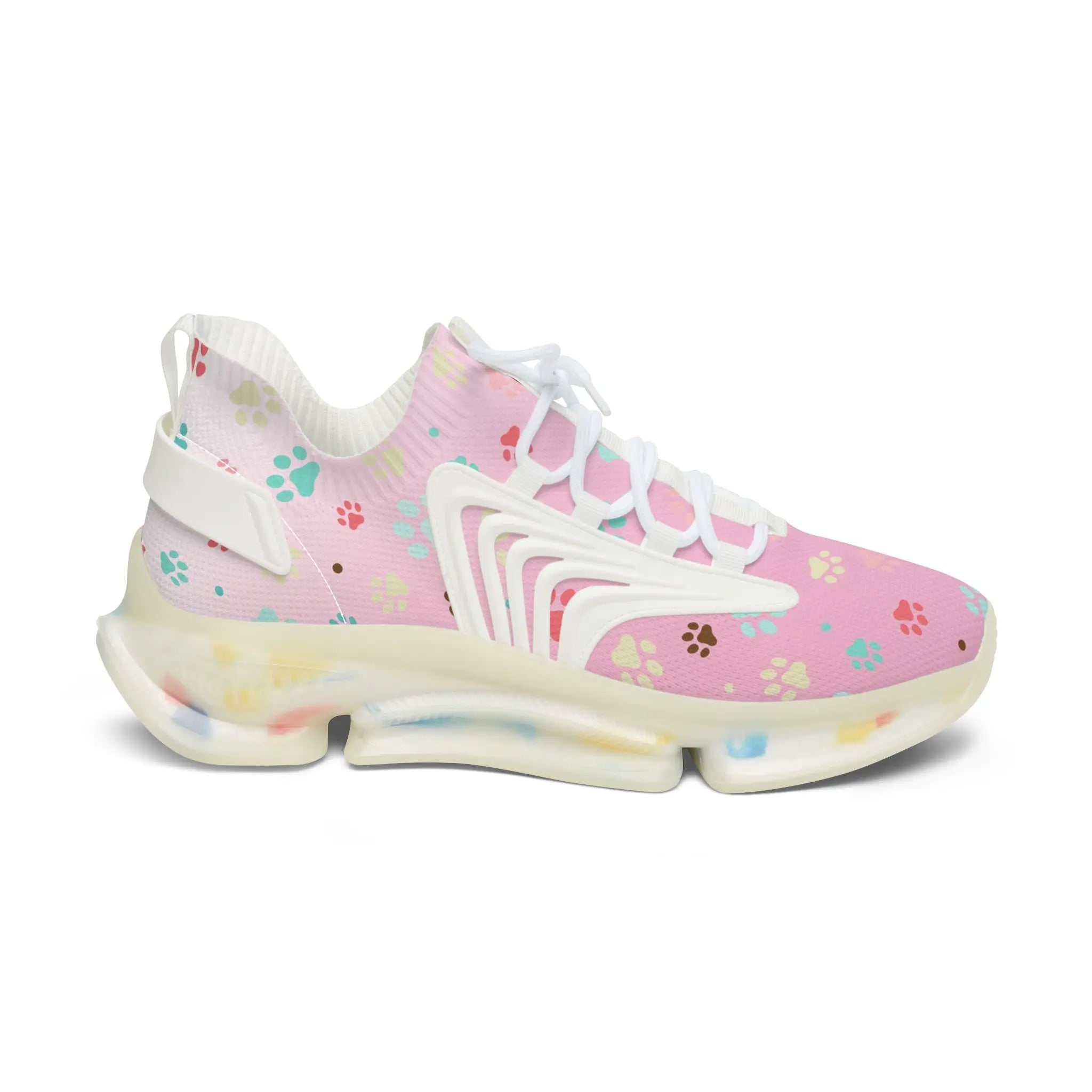 Paw Print Women's Mesh Sneakers - Stylish & Comfortable