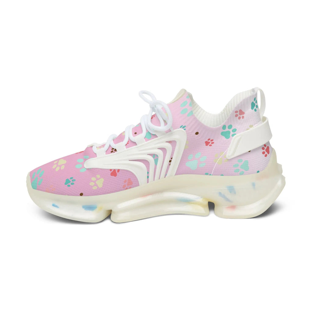 Paw Print Women's Mesh Sneakers - Stylish & Comfortable