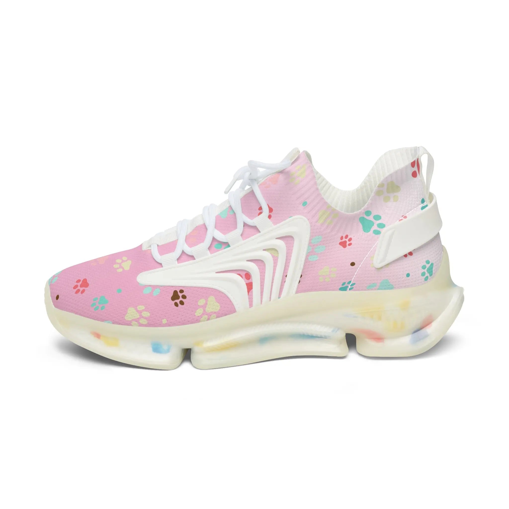 Paw Print Women's Mesh Sneakers - Stylish & Comfortable