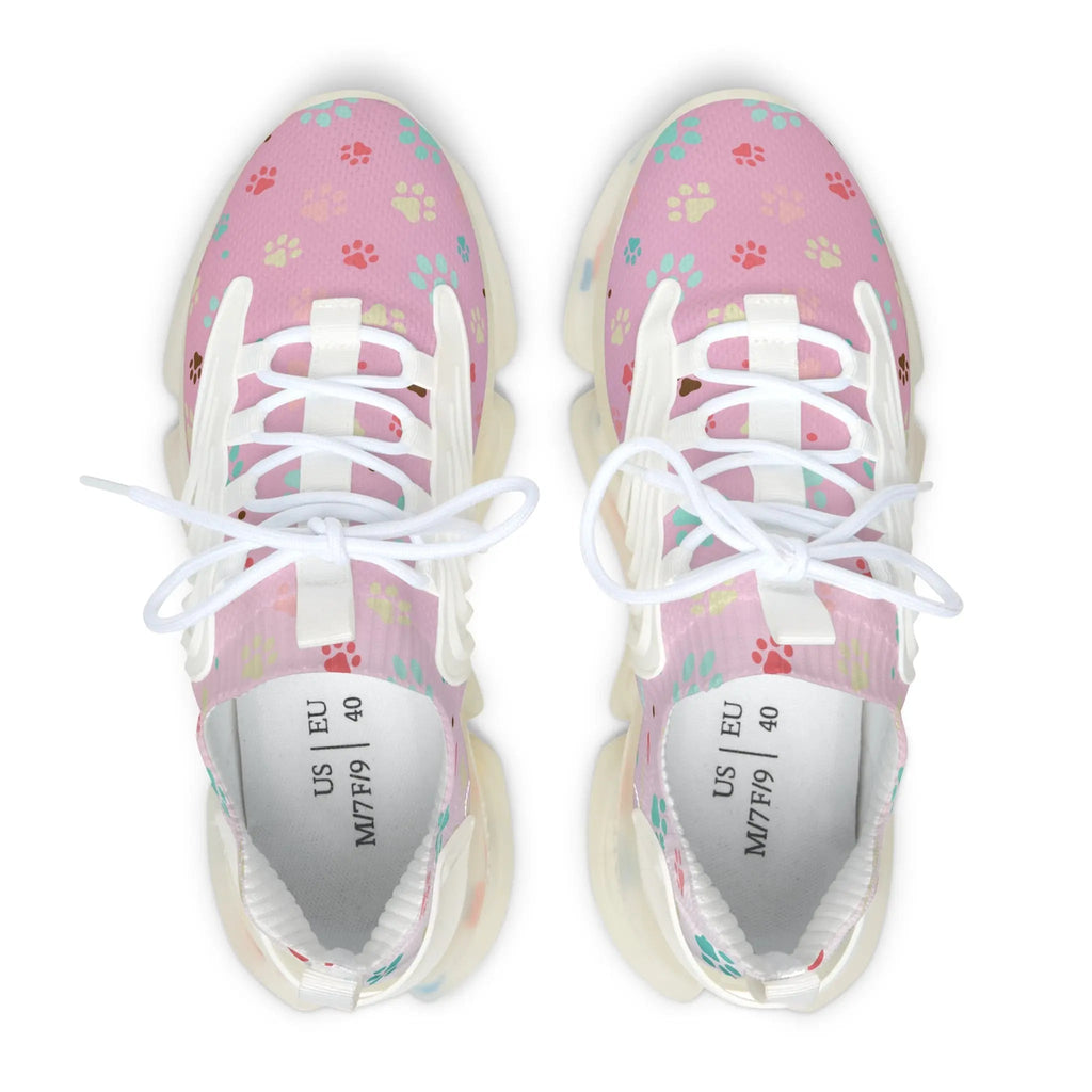 Paw Print Women's Mesh Sneakers - Stylish & Comfortable