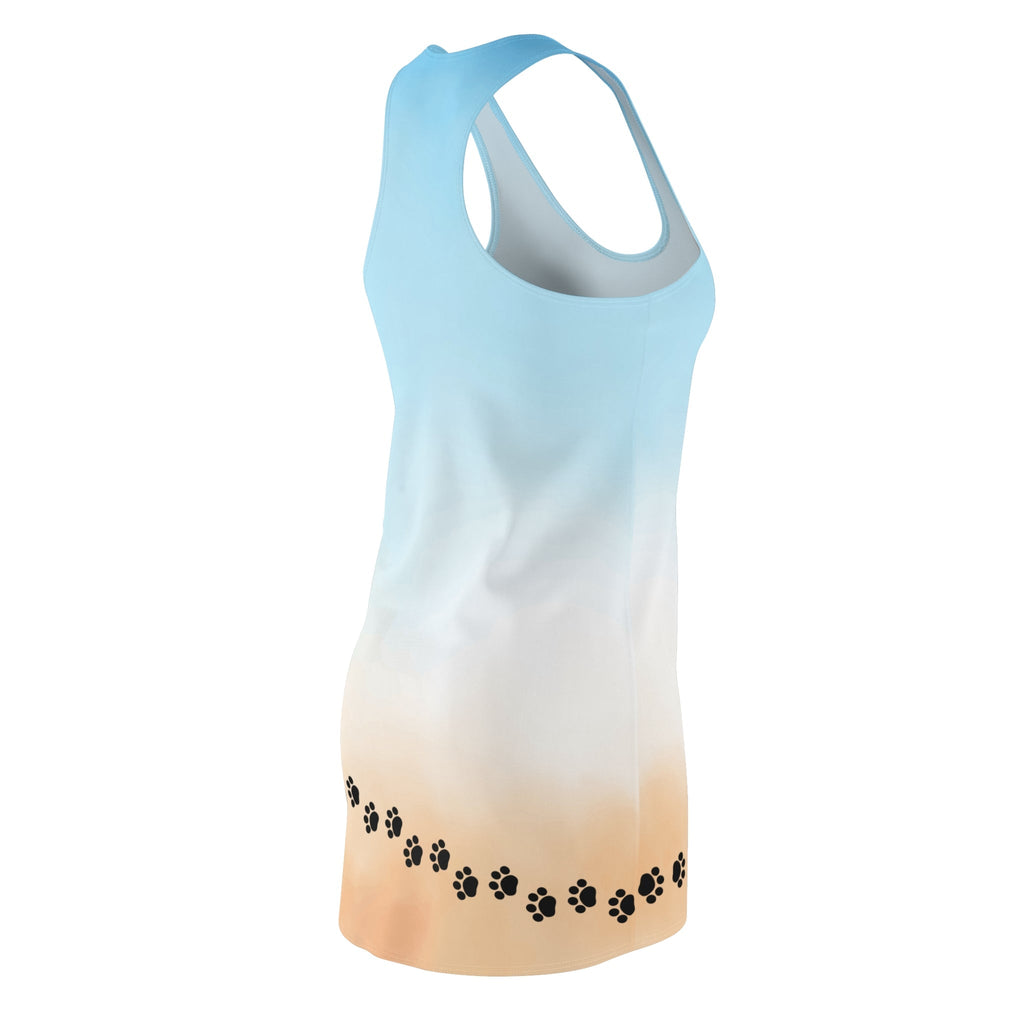 Paw Print Women's Racerback Dress - Beach Vibes for CatLovers