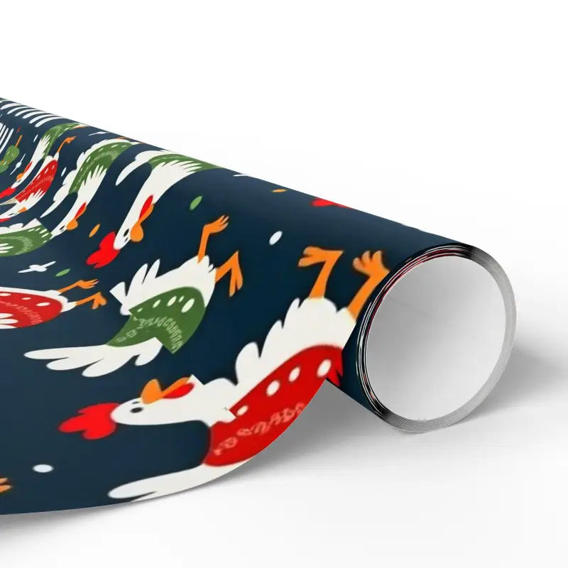 Ocean State Styles Wrapping Paper Peck The Halls Chicken