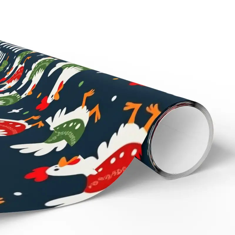 Ocean State Styles Wrapping Paper Peck The Halls Chicken