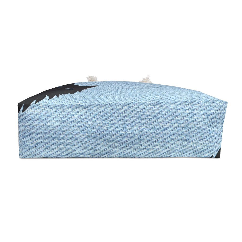 Curious Cat Weekender Tote – Blue Cat Lover Travel Bag