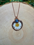 Peonella- Labradorite and Flower Necklace