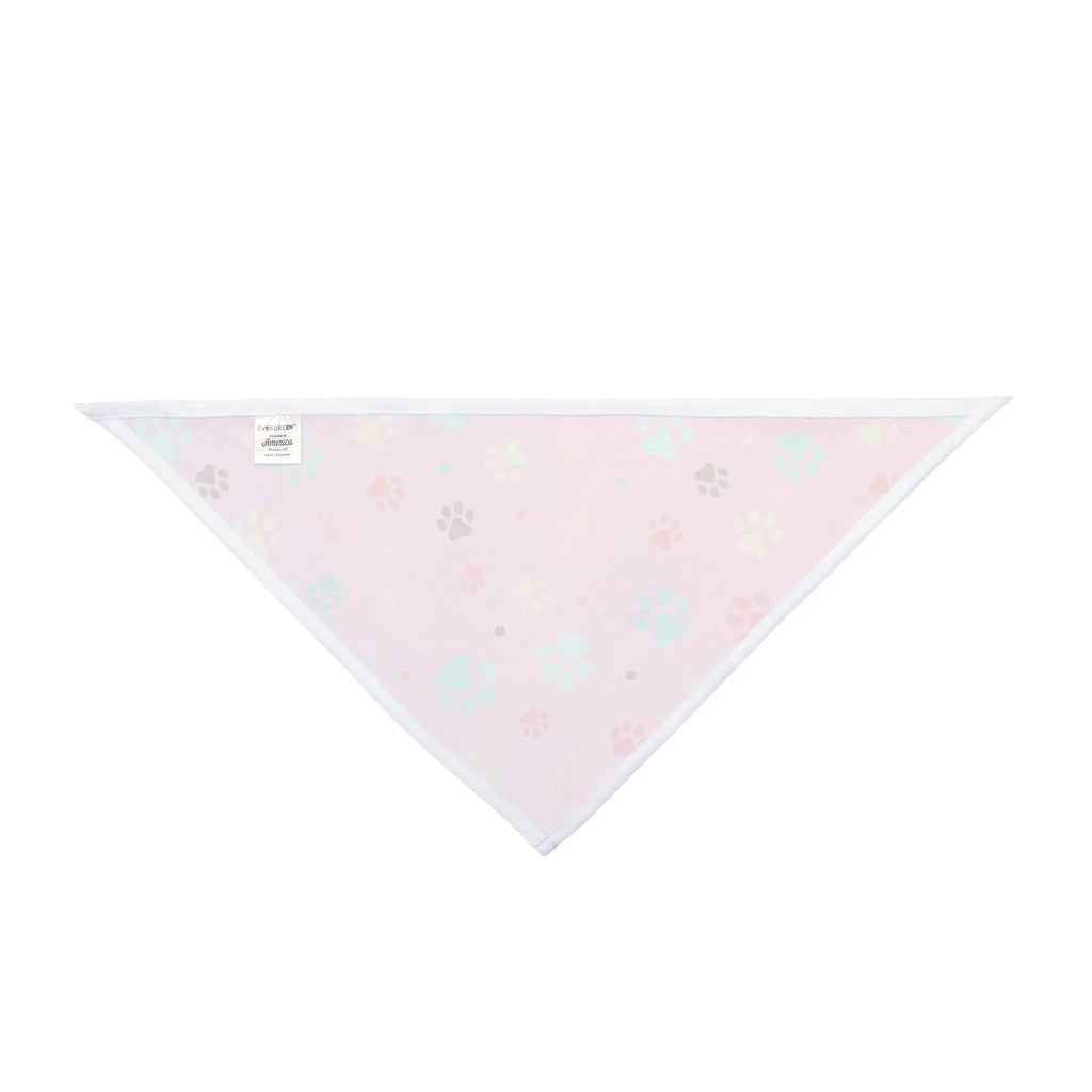 Pet Bandana with Colorful Paw Prints for Dogs and Cats