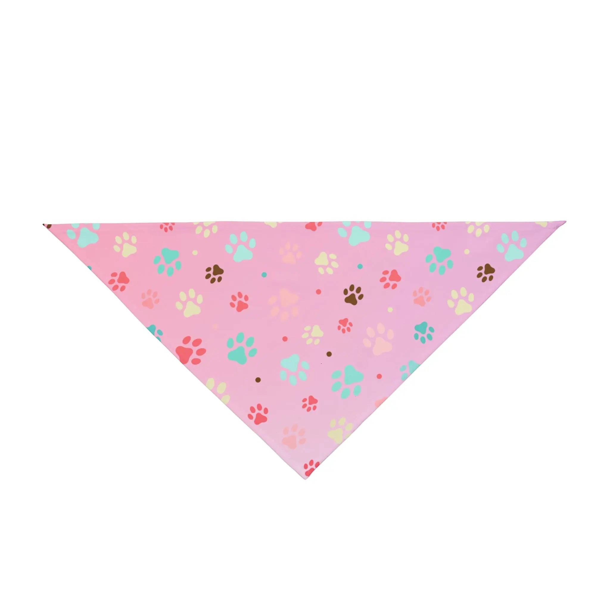 Pet Bandana with Colorful Paw Prints for Dogs and Cats