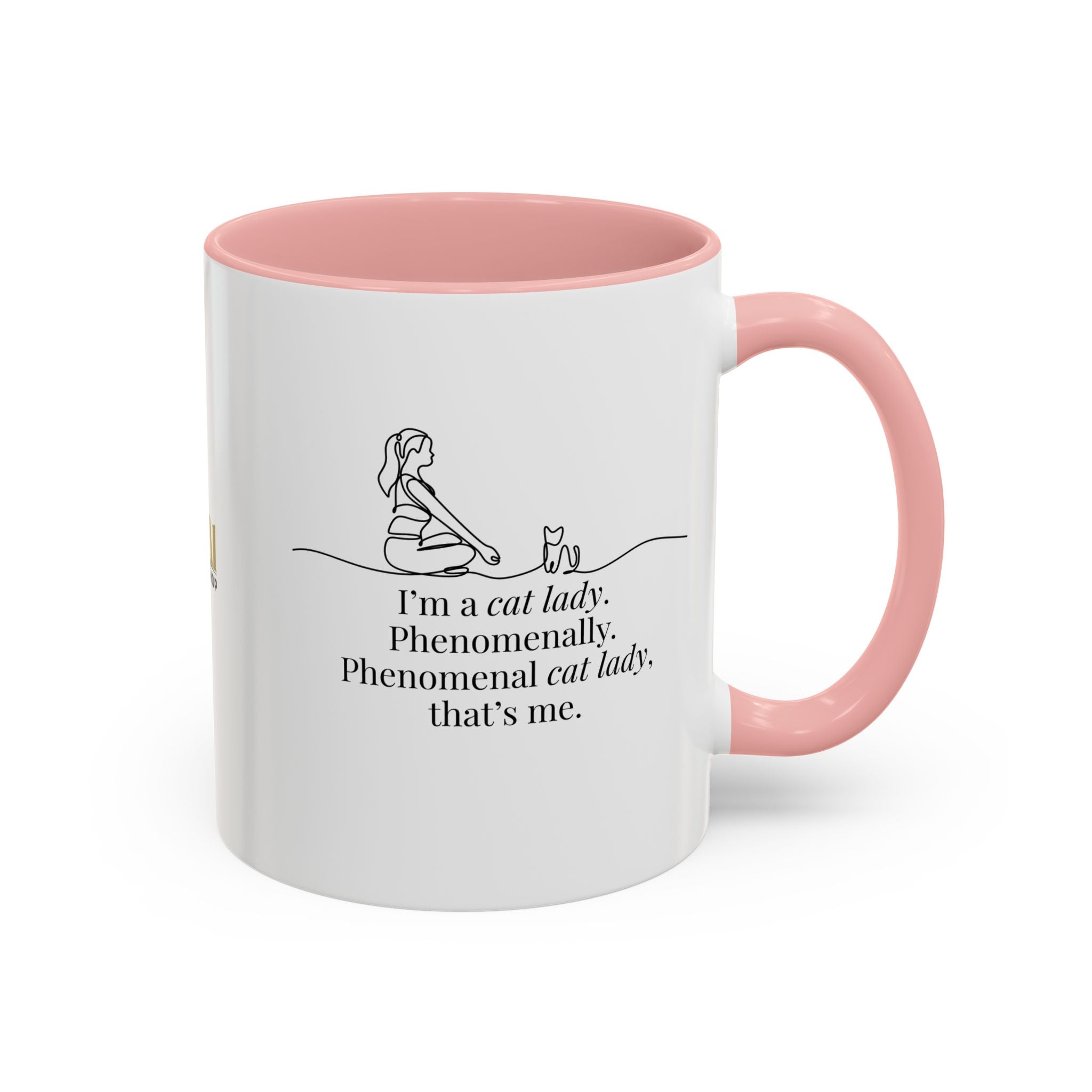Phenomenal Cat Lady Accent Coffee Mug - Perfect for Cat Lovers