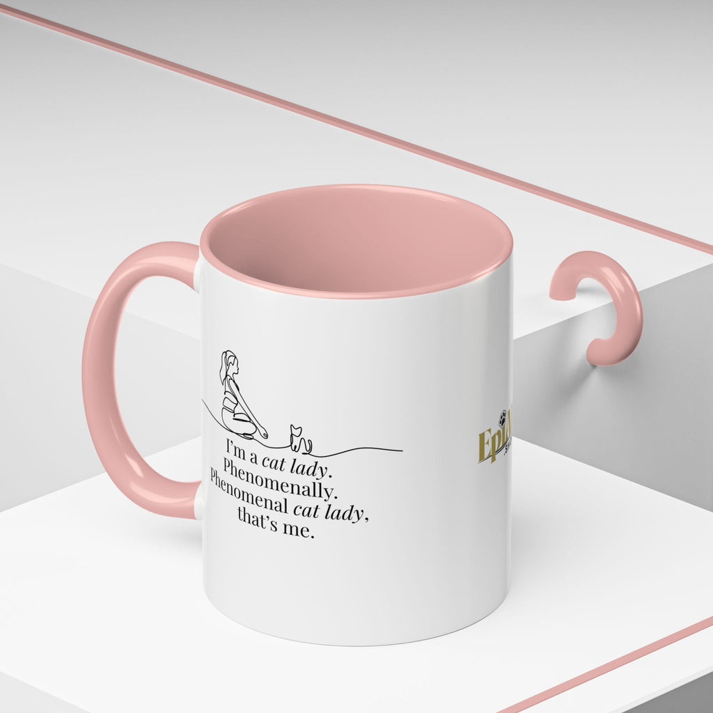 Phenomenal Cat Lady Accent Coffee Mug - Perfect for Cat Lovers