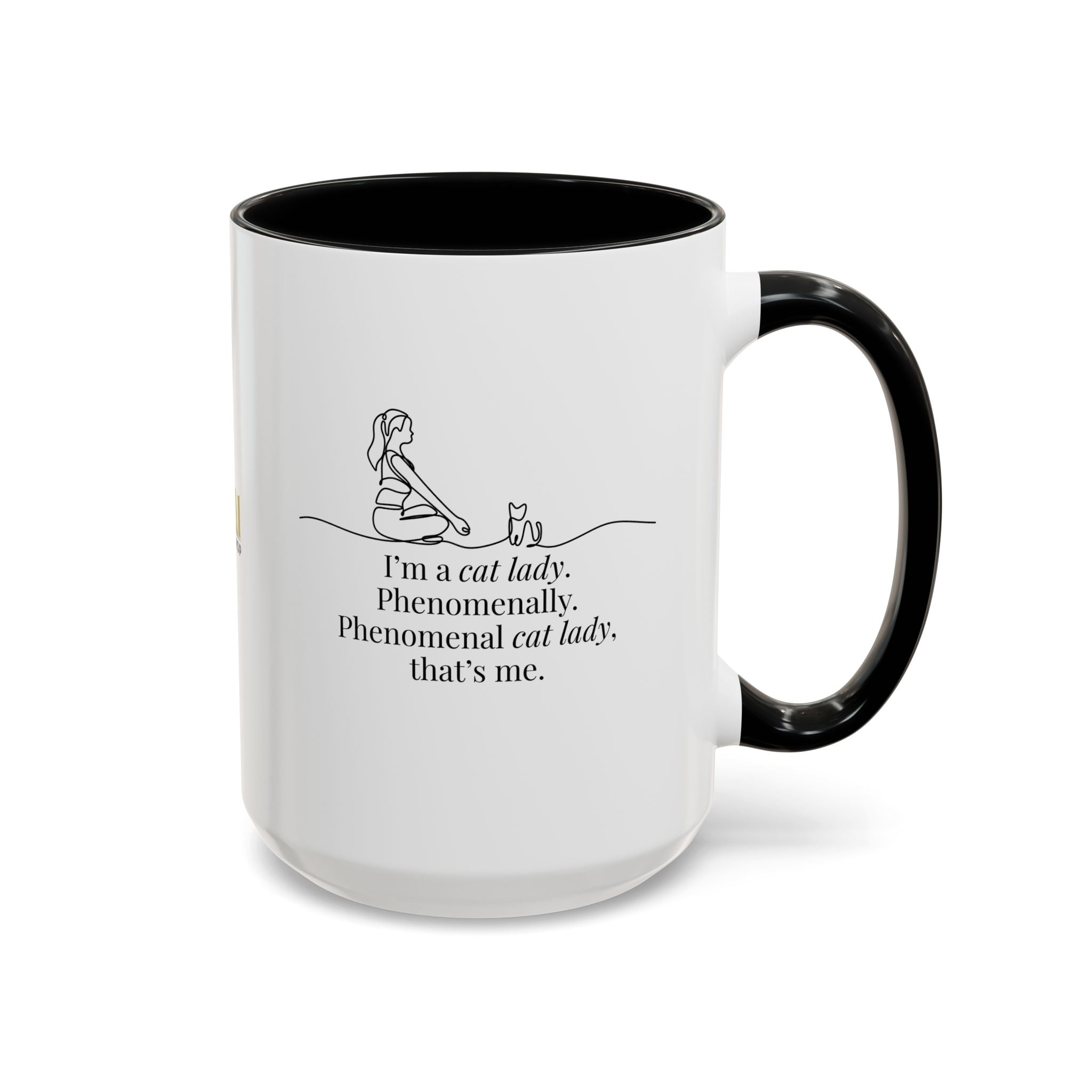 Phenomenal Cat Lady Accent Coffee Mug - Perfect for Cat Lovers