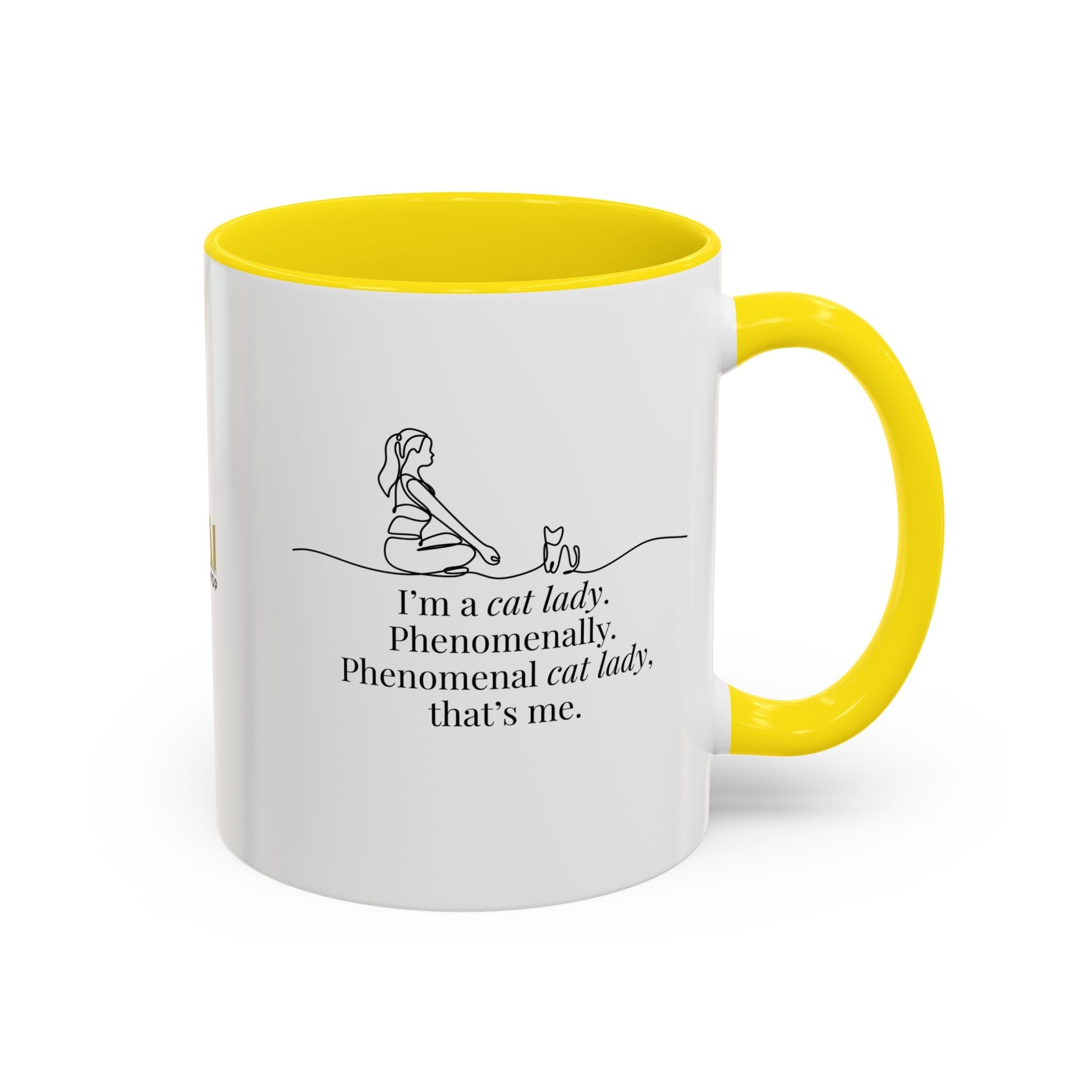 Phenomenal Cat Lady Accent Coffee Mug - Perfect for Cat Lovers