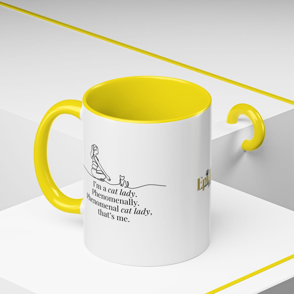 Phenomenal Cat Lady Accent Coffee Mug - Perfect for Cat Lovers