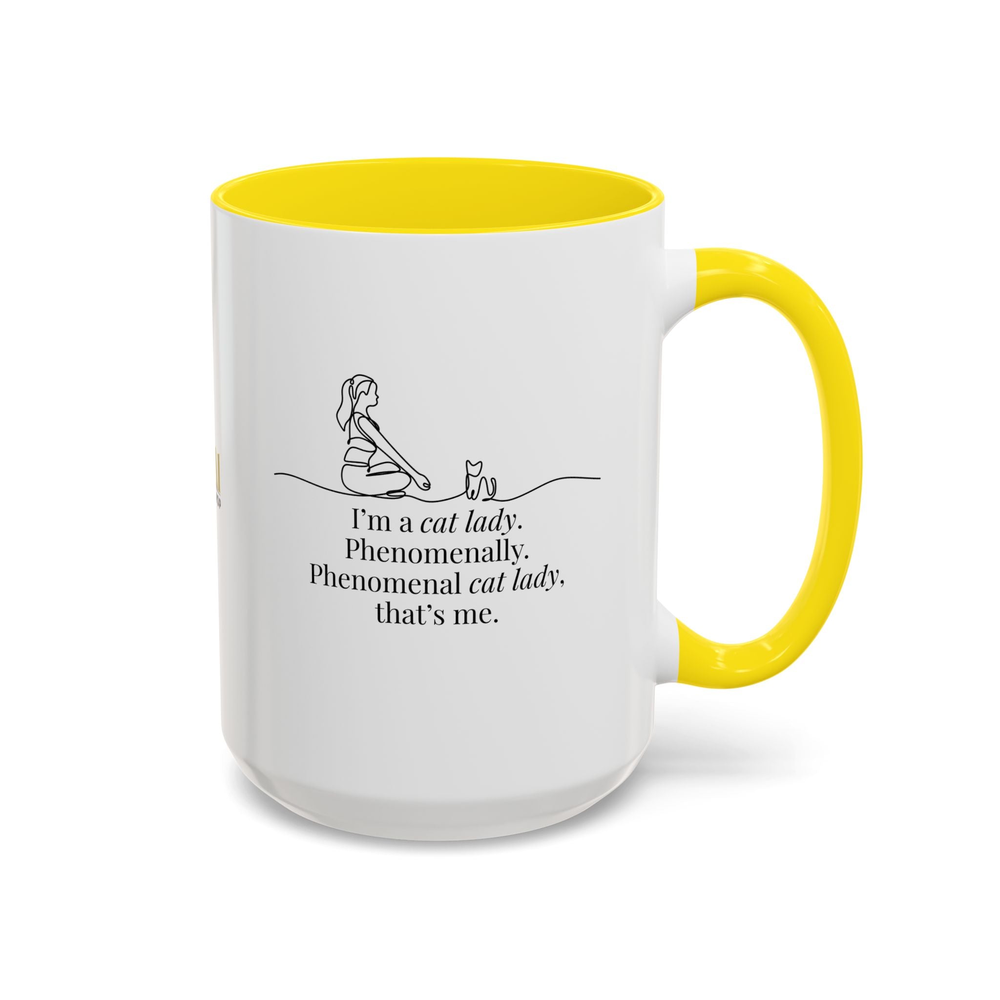 Phenomenal Cat Lady Accent Coffee Mug - Perfect for Cat Lovers