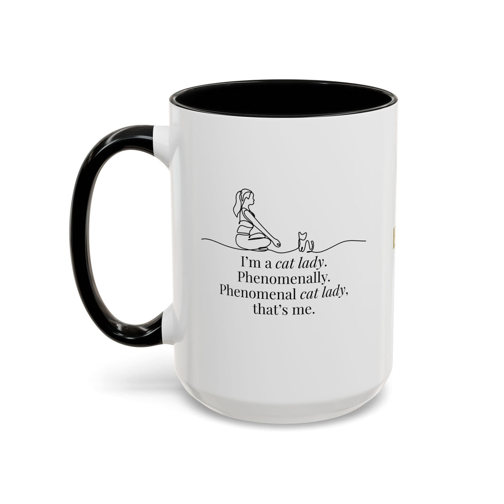 Phenomenal Cat Lady Accent Coffee Mug - Perfect for Cat Lovers
