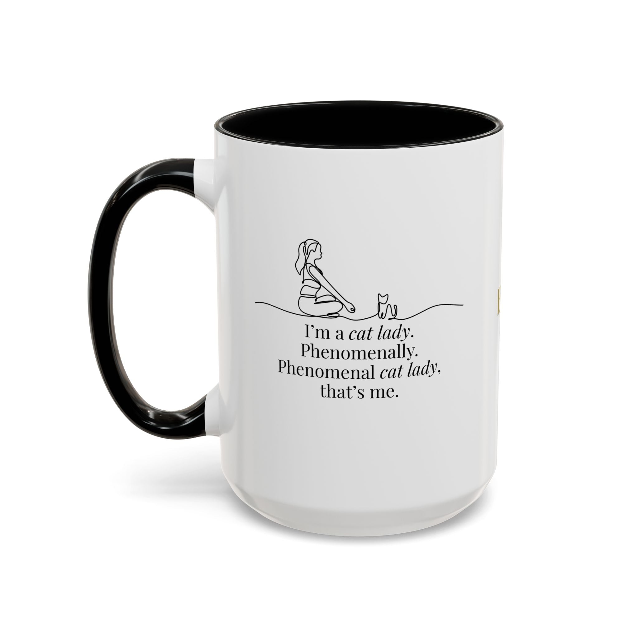 Phenomenal Cat Lady Accent Coffee Mug - Perfect for Cat Lovers
