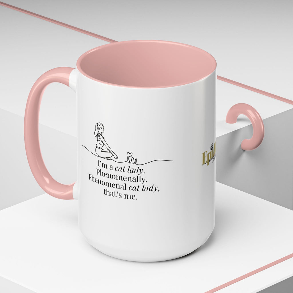 Phenomenal Cat Lady Accent Coffee Mug - Perfect for Cat Lovers