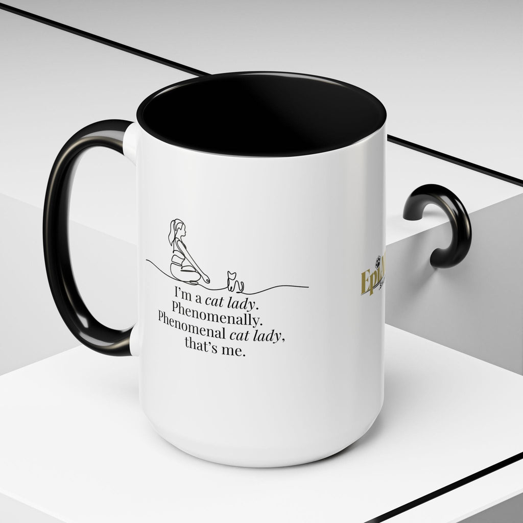 Phenomenal Cat Lady Accent Coffee Mug - Perfect for Cat Lovers