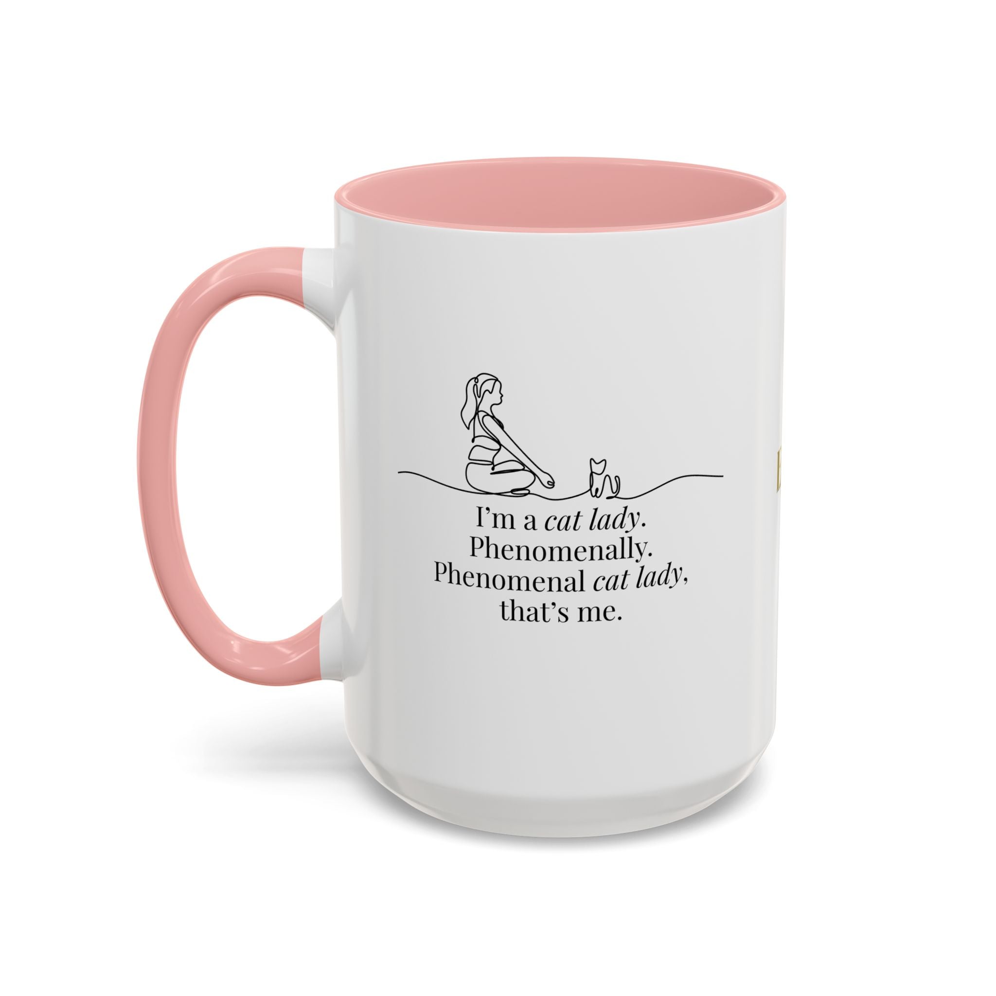 Phenomenal Cat Lady Accent Coffee Mug - Perfect for Cat Lovers