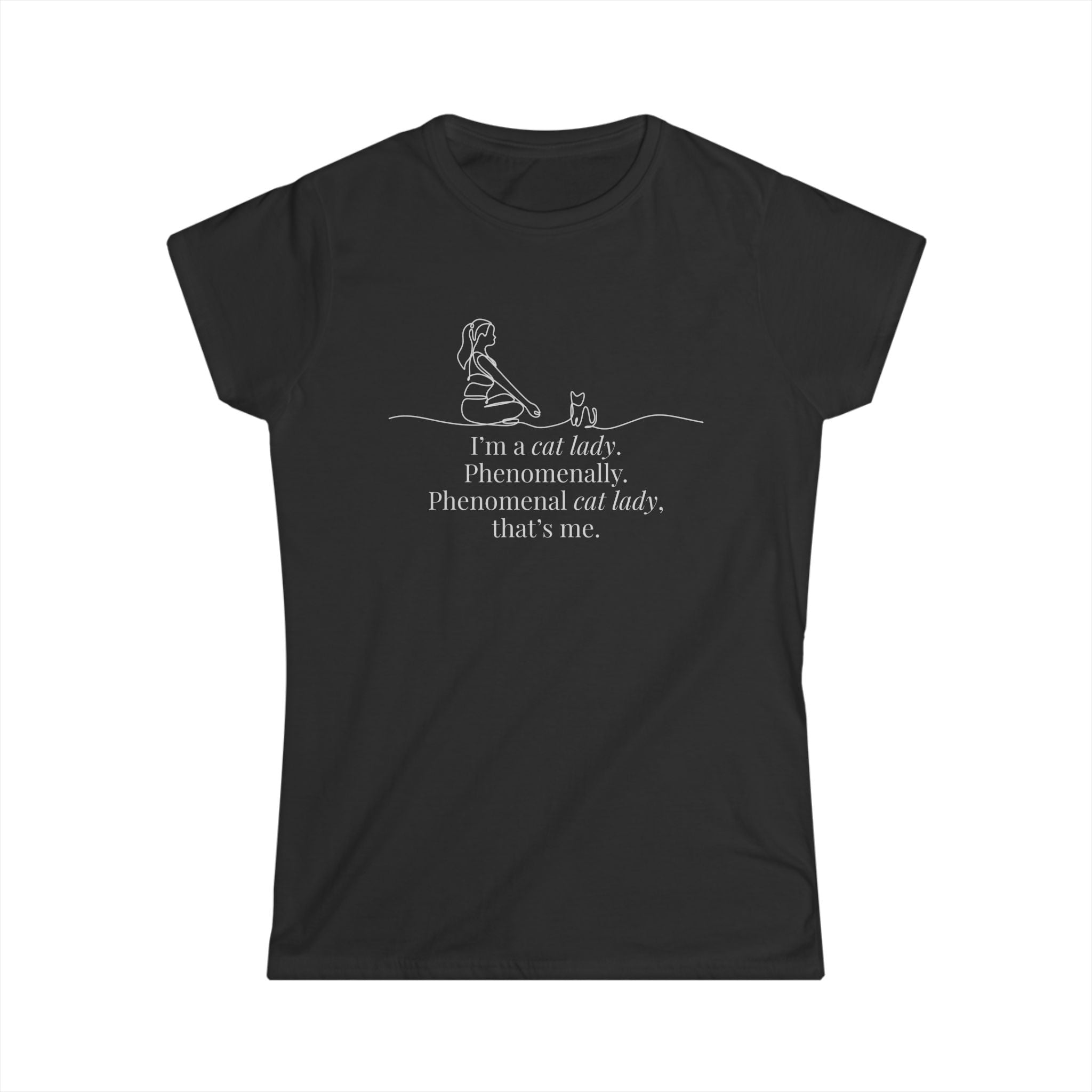 Phenomenal Cat Lady Tee - Women's Softstyle T-Shirt