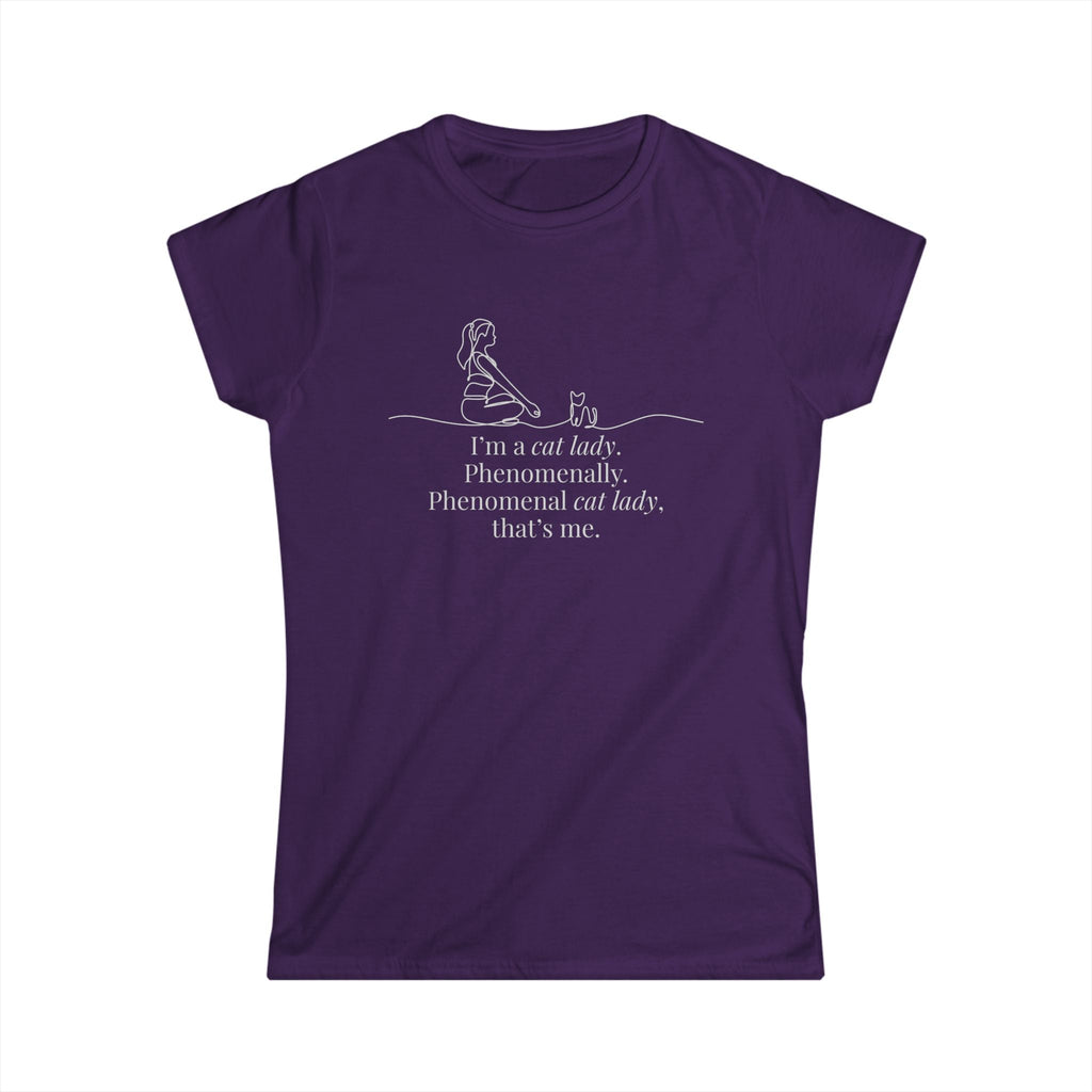 Phenomenal Cat Lady Tee - Women's Softstyle T-Shirt